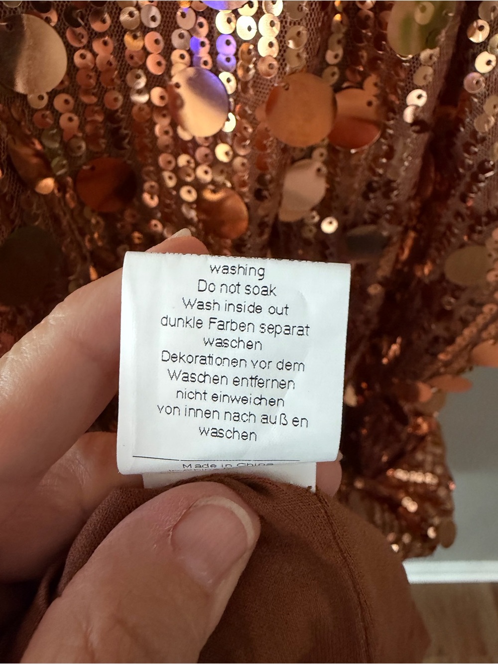 Grace Karin Copper Sequin Halter Top. Medium - Picture 6 of 8